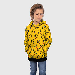 Толстовка-худи детская FORTNITE BANANA FACE PATTERN ФОРТНАЙТ ЛИЦО БАНАНА, цвет: 3D-черный — фото 2