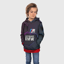 Толстовка-худи детская BMW Perfomance, цвет: 3D-красный — фото 2