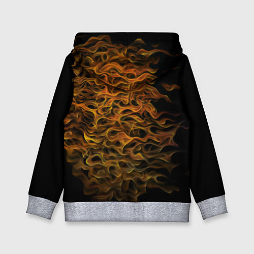 Детская толстовка ПЛАМЕННЫЙ ЛЕВ / 3D-Меланж – фото 2