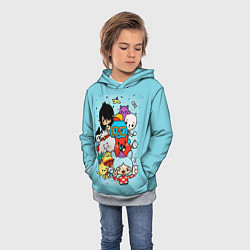 Толстовка-худи детская Toca LifeЖ Персонажи, цвет: 3D-меланж — фото 2