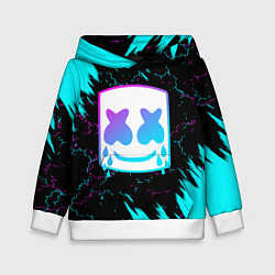 Толстовка-худи детская MARSHMELLO NEON: МАРШМЕЛЛО НЕОН, цвет: 3D-белый