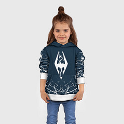 Толстовка-худи детская THE ELDER SCROLLS SKYRIM ЭМБЛЕМА ДРАКОНА, цвет: 3D-белый — фото 2