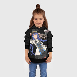 Толстовка-худи детская Реинкарнация безработного - Рокси Мигурдия, цвет: 3D-черный — фото 2