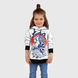 Толстовка-худи детская Ямато девушка самурай Ван Пис, цвет: 3D-черный — фото 2