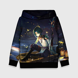 Толстовка-худи детская Сяо Xiao Genshin Impact, цвет: 3D-черный