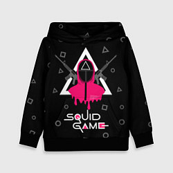 Толстовка-худи детская Squid game: guard with M-16, цвет: 3D-черный