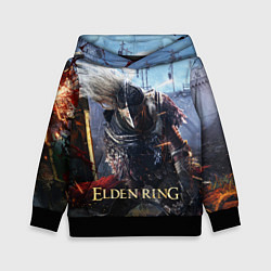 Толстовка-худи детская Elden Ring игра, цвет: 3D-черный