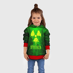 Толстовка-худи детская STALKER LOGO RADIATOIN NEON TOXIC, цвет: 3D-красный — фото 2