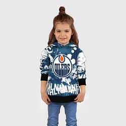 Толстовка-худи детская Эдмонтон Ойлерз Edmonton Oilers, цвет: 3D-черный — фото 2