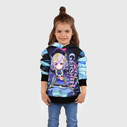 Толстовка-худи детская Ци Ци - Геншин импакт, цвет: 3D-черный — фото 2