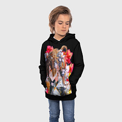 Толстовка-худи детская Чжун Ли в цветах Genshin impact, цвет: 3D-черный — фото 2