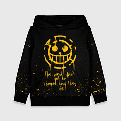 Толстовка-худи детская ONE PIECE ПИРАТЫ БРЫЗГИ КРАСОК, цвет: 3D-черный