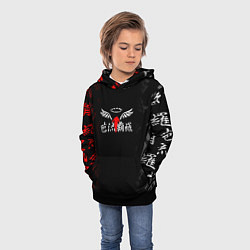 Толстовка-худи детская Токийские мстители Valhalla, цвет: 3D-черный — фото 2