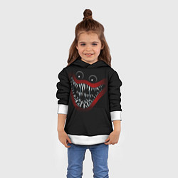 Толстовка-худи детская Хагги Вагги Huggy Wuggy, цвет: 3D-белый — фото 2