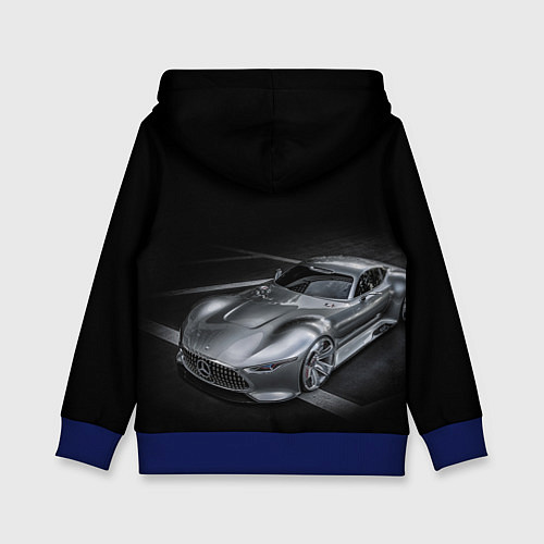 Детская толстовка Mercedes-Benz motorsport black / 3D-Синий – фото 2
