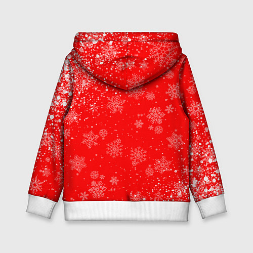 Детская толстовка НОВОГОДНИЙ ОЛЕНЬ И ЧАШКА КОФЕ / 3D-Белый – фото 2