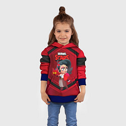 Толстовка-худи детская LOLA red black 3D, цвет: 3D-синий — фото 2