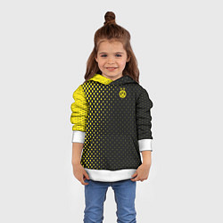 Толстовка-худи детская Borussia gradient theme, цвет: 3D-белый — фото 2