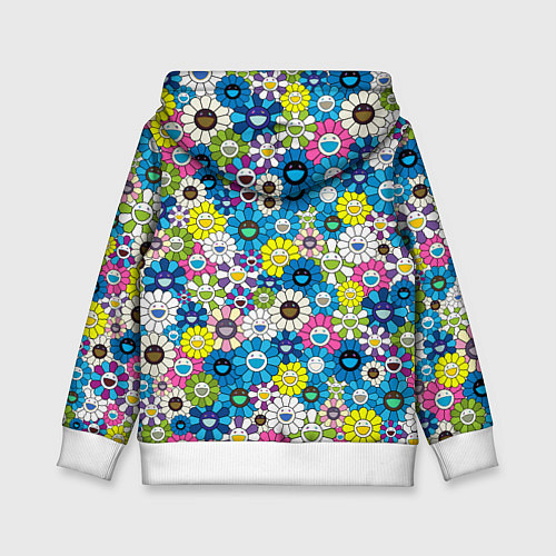Детская толстовка Takashi Murakami Улыбающиеся цветы / 3D-Белый – фото 2