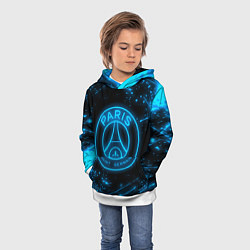 Толстовка-худи детская PSG NEON STYLE SPORT ПСГ НЕОН, цвет: 3D-белый — фото 2