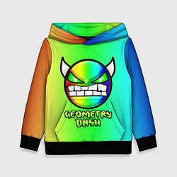 Толстовка-худи детская Geometry Dash, цвет: 3D-черный