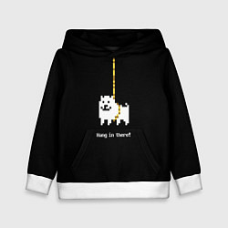 Толстовка-худи детская UNDERTALE DOG НА КАНАТЕ, цвет: 3D-белый