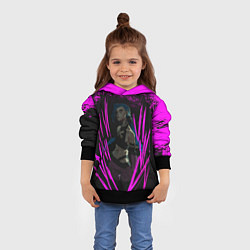 Толстовка-худи детская Pink Jinx, цвет: 3D-черный — фото 2