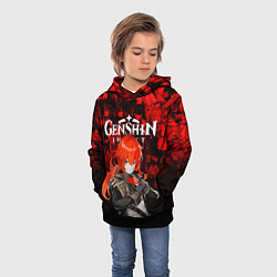 Толстовка-худи детская GENSHIN IMPACT DILUC ГЕНШИН ИМПАКТ ДИЛЮК, цвет: 3D-черный — фото 2