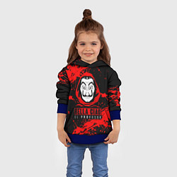 Толстовка-худи детская БУМАЖНЫЙ ДОМ LA CASA DE PAPEL BELLA CIAO, цвет: 3D-синий — фото 2