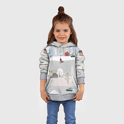 Толстовка-худи детская Нoвoгодние Праздники продолжаются 2022, цвет: 3D-меланж — фото 2