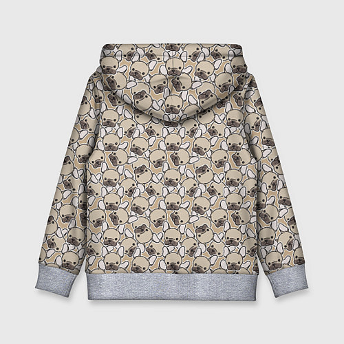 Детская толстовка Щенки Бульдога / 3D-Меланж – фото 2