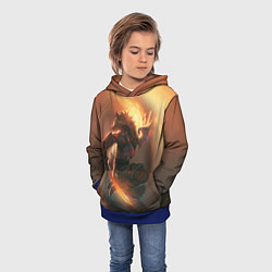 Толстовка-худи детская DOTA 2 ДЖАГЕРНАУТ, цвет: 3D-синий — фото 2