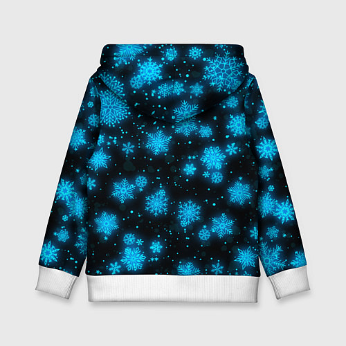Детская толстовка НОВОГОДНИЕ НЕОНОВЫЕ СНЕЖИНКИ 2022 НОВЫЙ ГОД / 3D-Белый – фото 2
