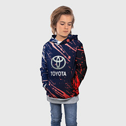 Толстовка-худи детская Toyota градиент, цвет: 3D-меланж — фото 2