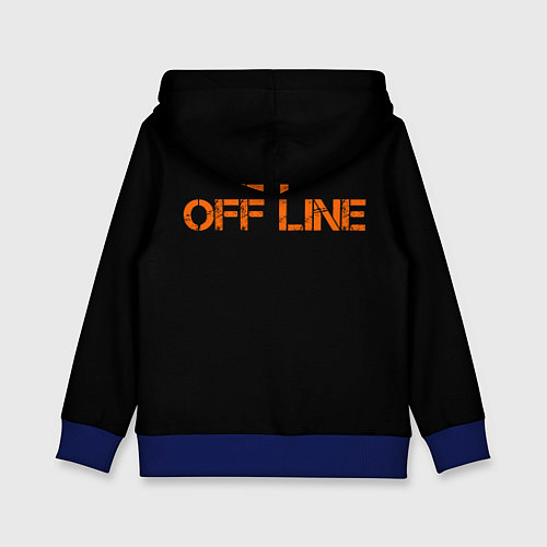 Детская толстовка Офлайнoffline / 3D-Синий – фото 2