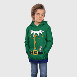 Толстовка-худи детская Christmas Elf Outfit, цвет: 3D-синий — фото 2