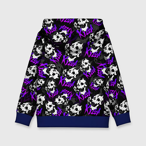 Детская толстовка JOJO KILLER QUEEN КОРОЛЕВА УБИЙЦА УЗОР / 3D-Синий – фото 2
