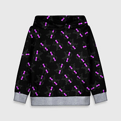 Толстовка-худи детская ЛИЦО ЭНДЕРМЕНА, МАЙНКРАФТ, цвет: 3D-меланж