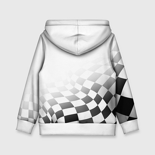 Детская толстовка MERCEDES, МЕРСЕДЕС СПОРТ, ФИНИШНЫЙ ФЛАГ, ФОРМУЛА 1 / 3D-Белый – фото 2