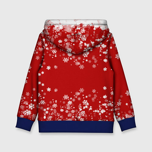 Детская толстовка Олень на подарке / 3D-Синий – фото 2