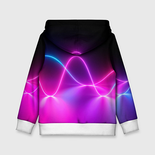 Детская толстовка Лучи света pink theme / 3D-Белый – фото 2