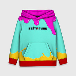 Толстовка-худи детская Deltarune - Подтёки, цвет: 3D-красный