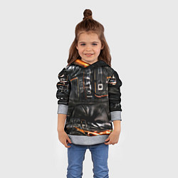 Толстовка-худи детская Стиль терминатора, цвет: 3D-меланж — фото 2