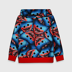 Толстовка-худи детская ЛИЦО ХАГИ ВАГИ, POPPY PLAYTIME, цвет: 3D-красный