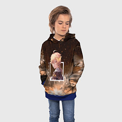 Толстовка-худи детская Итэр Aether, Genshin Impact Геншин импакт, цвет: 3D-синий — фото 2