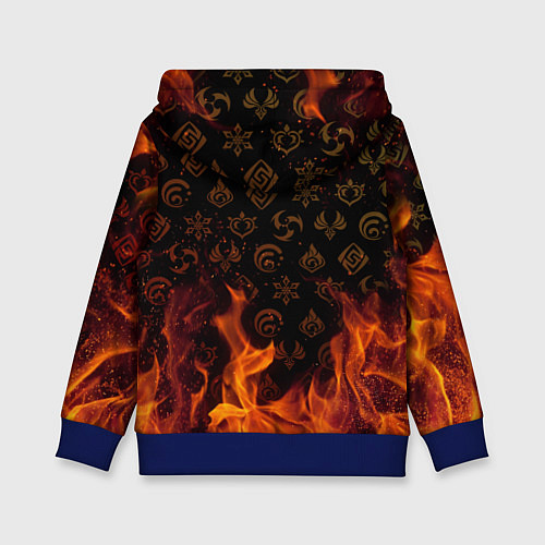 Детская толстовка ЧЖУН ЛИ ГЕНШИН ИМПАКТ, GENSHIN IMPACT / 3D-Синий – фото 2