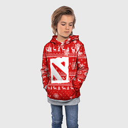 Толстовка-худи детская НОВОГОДНИЙ СВИТЕР ДОТА 2 НОВЫЙ ГОД 2022, цвет: 3D-меланж — фото 2