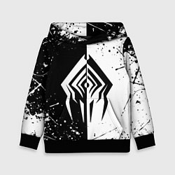 Толстовка-худи детская WARFRAME STALKER BLACK WHITE СТАЛКЕР, цвет: 3D-черный