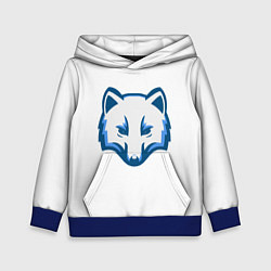 Толстовка-худи детская Полярный лис, цвет: 3D-синий