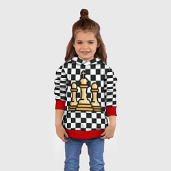Толстовка-худи детская ChessKing Abstraction, цвет: 3D-красный — фото 2